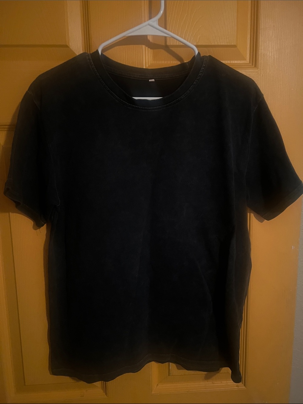 LARGE WOMENS BLACK CREWNECK TEE TSHIRT SHORT SLEEVE